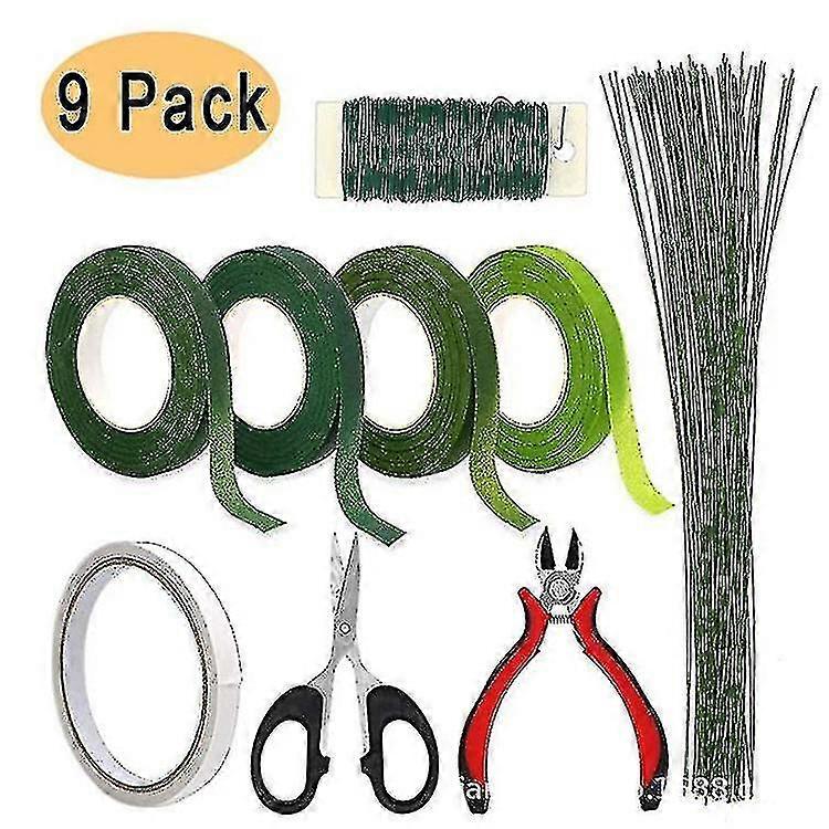 9 Pcs Fl Arranment Tool Kit, For Bouquet Stem Wrap Flt Wedding