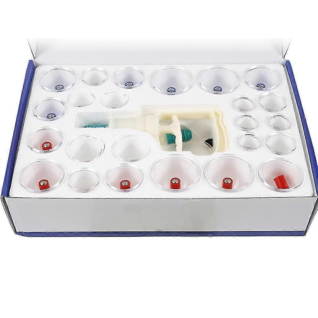 Cupping Set 24 Cups Cupping Therapy Set With Pump Vacuum Suction Cups For Body Cellulite Cupping Massage Back Pain Relief