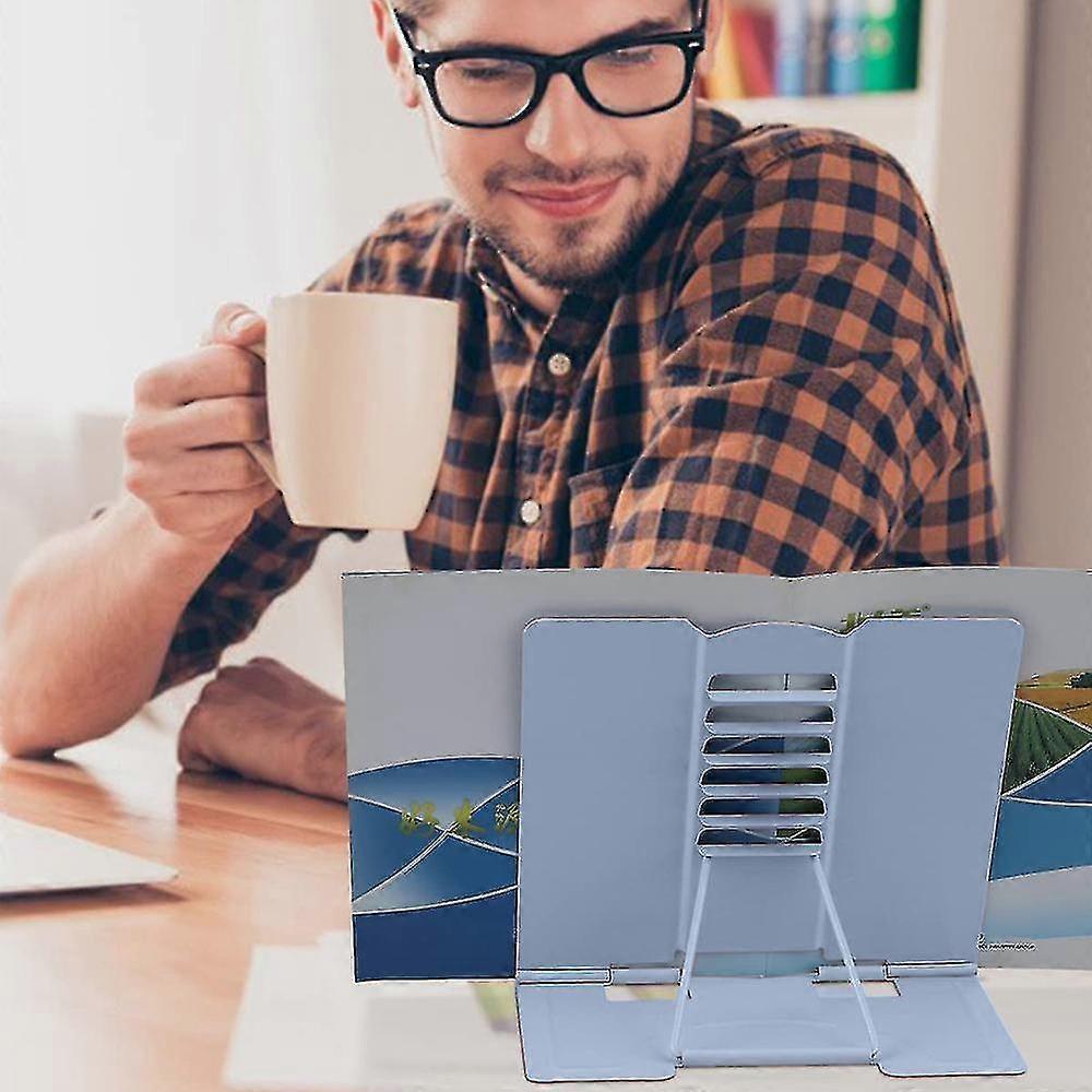 Desktop Book Holder Laptop/ipad/cookbook/music/document Stand Holder Reading Stand With 6 Adjustable Positions Multifunctional Folding Reading Ra