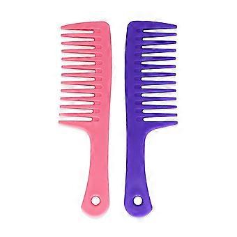 Wide Tooth Comb, 2 Pieces Hair Brush Wide Comb Professional Hairdressing Comb