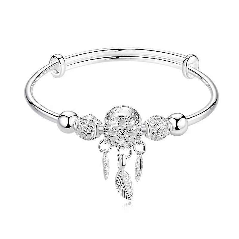 Adjustable Silver Dream Catcher Bracelet Tassel Gelang
