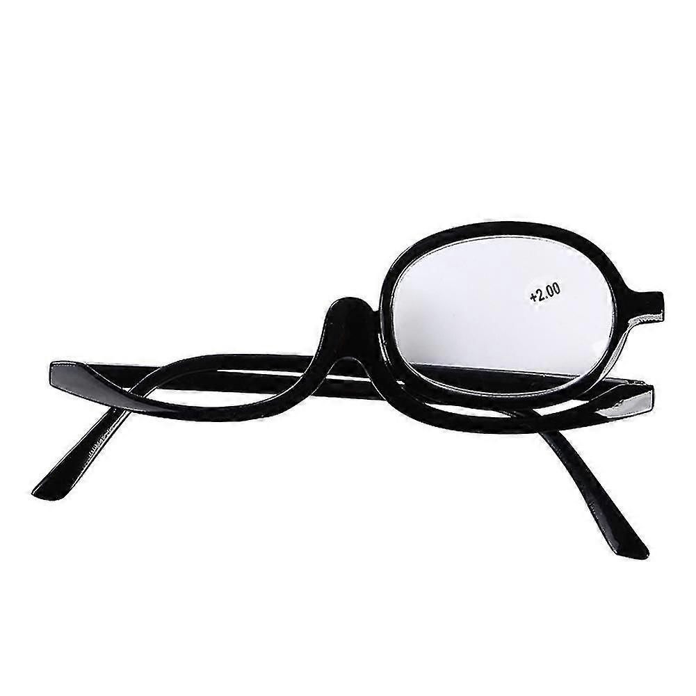 Clear Make Up Glasses Flip Down Magnifying Makeup Reading Glasses Folding Eyeglass Cosmetic Presbyopicr-fast Delivery