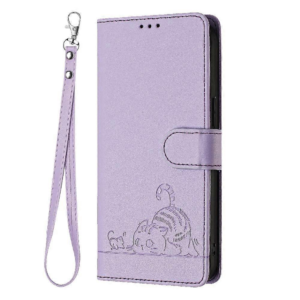 Case For VIVO Y200E 5G Cat RFID Wallet Flip Cover Card Slot Holder Kickstand
