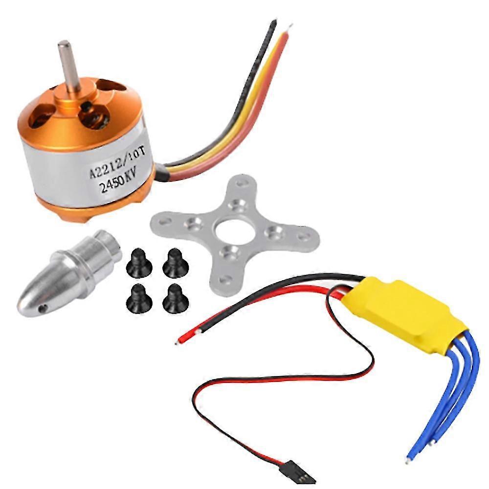 A2212 2450kv Brushless Outrunner Motor With 30a Brushless Esc Motor Speed Controller Fordrone Rc Qu