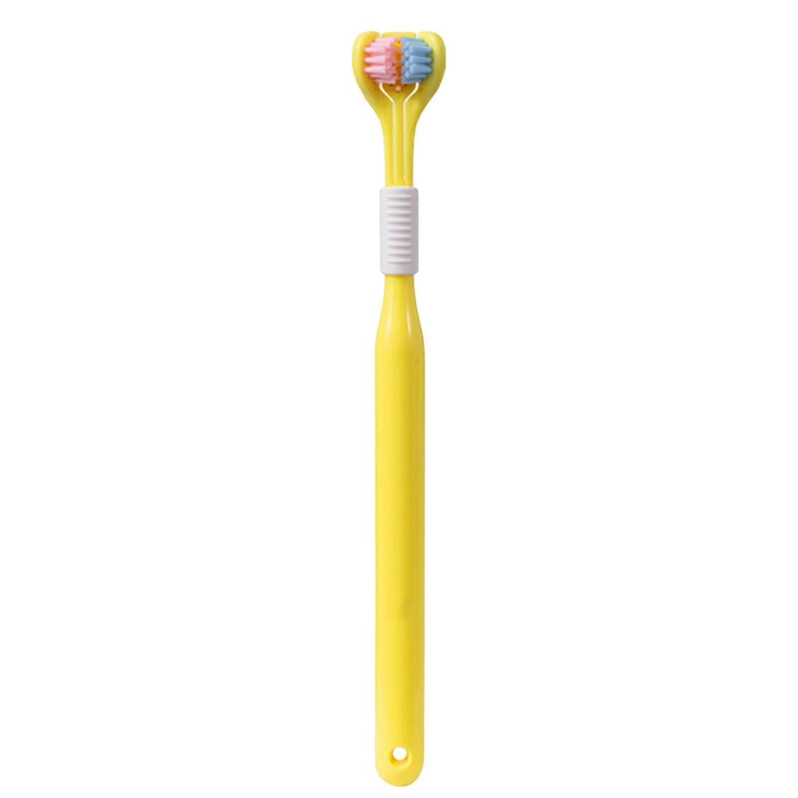 Adult Toothbrush Comfortable Grip Ergonomics Non-Slip Tooth Cleaning Soft Three-sided Adult Toothbrush Bathroom Accessories KAESI