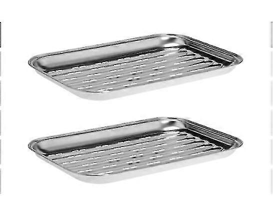 ベーキングパン2ピースセット、ステンレススチールグリルパン、フィッシュグリルパン、ノンスティックグリルパン