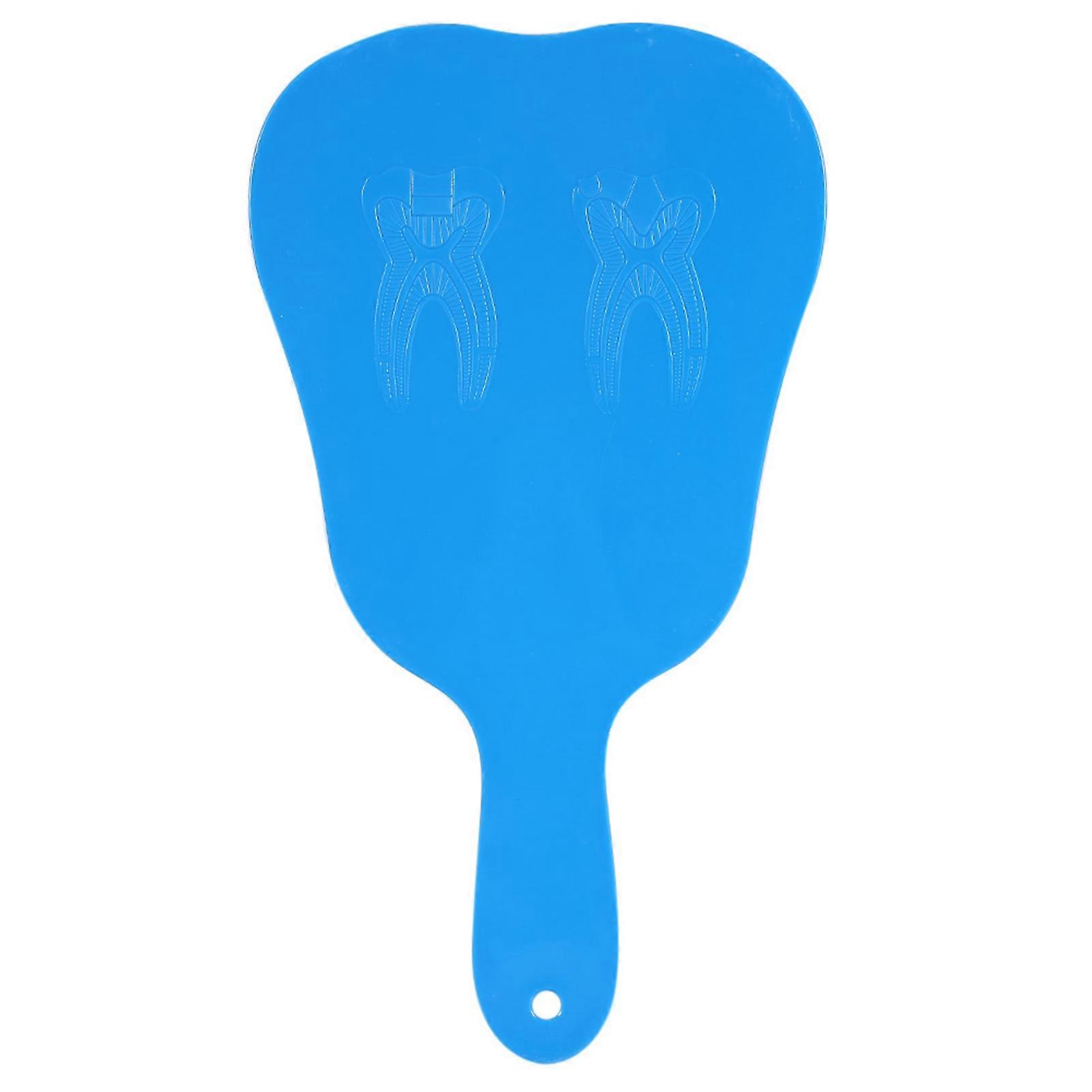 New Fashionable Cute Plastic Handle Dental Care Hand Mirror Tool(Blue)