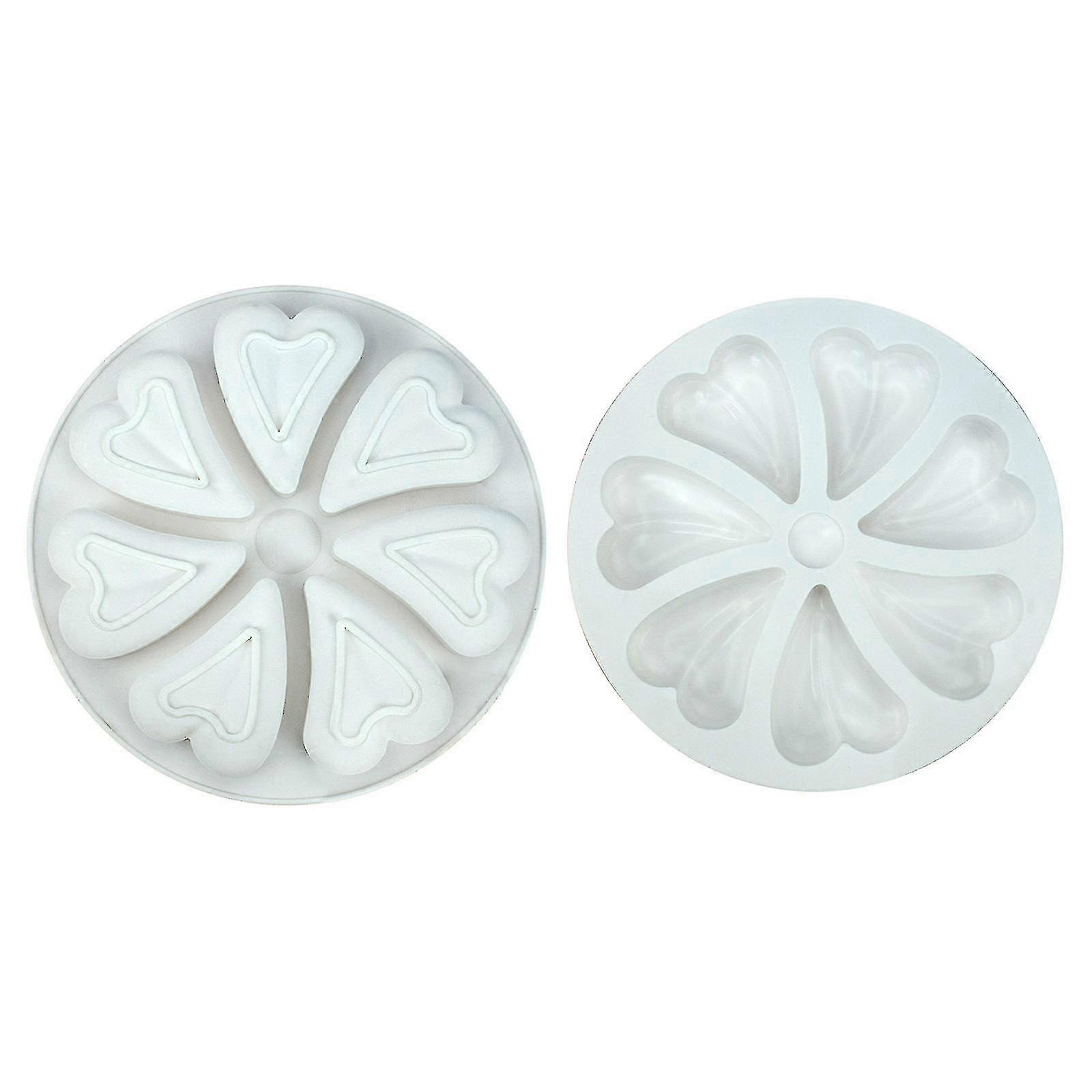 7 Company Round Heart Silicone Mould