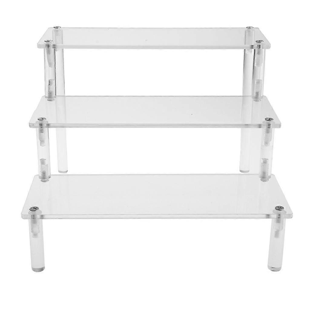 Cosmetics Storage Rack Figure Display Shelf Step Shelf Organizer 3-Tier