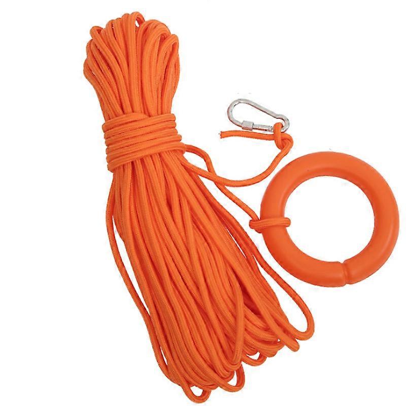 MIMIGO Water Floating Lifesaving Rope, Outdoor Professional Throwing Rope Rescue Lifeguard Lifeline with Bracelet/ Hand Ring for Swimming Boating Fish