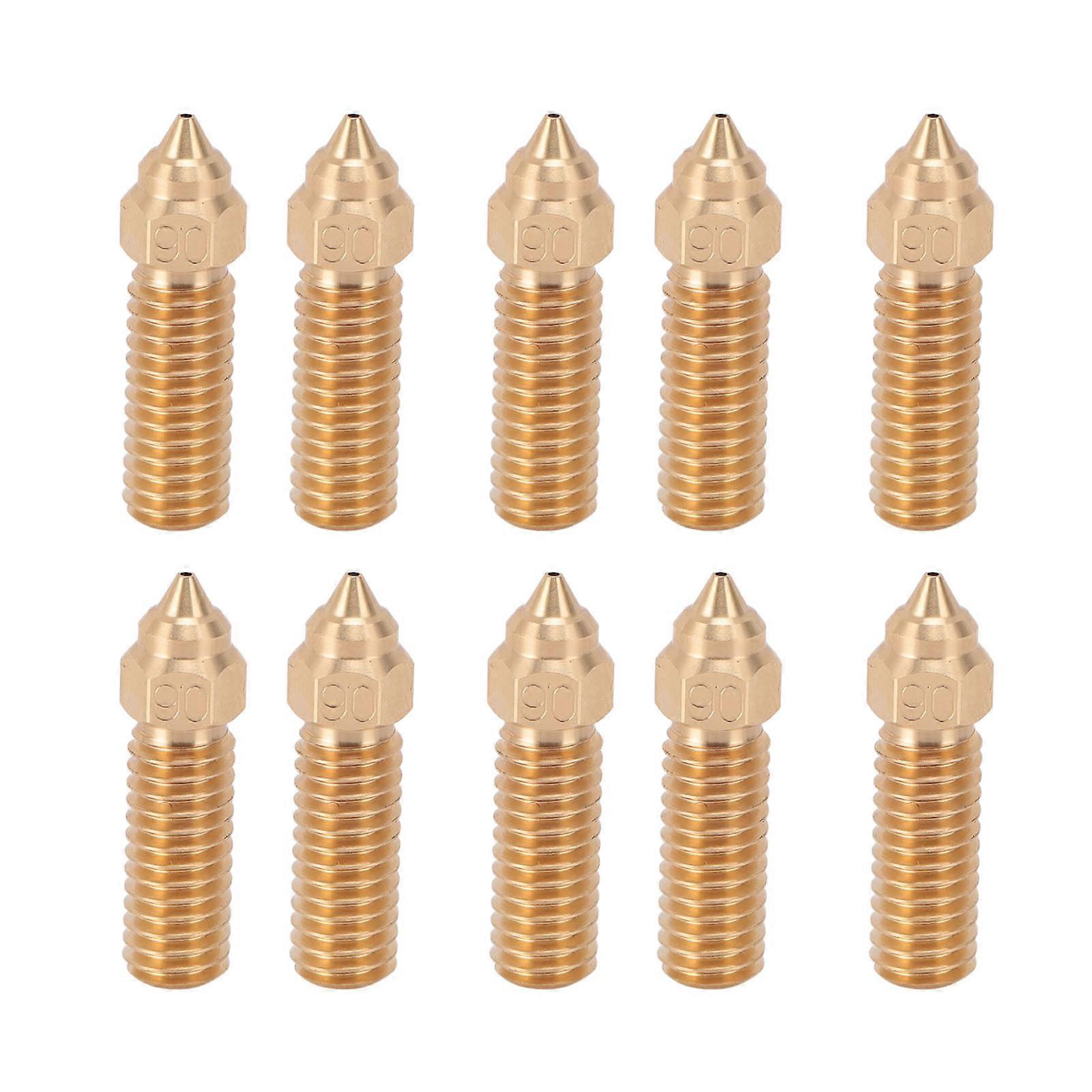 10pcs 3D Printer Extruder Brass Nozzles High Temperature Resistance Wear Resistant for Creality K1 for CR M4 for Vyper for Kobra 0.6mm