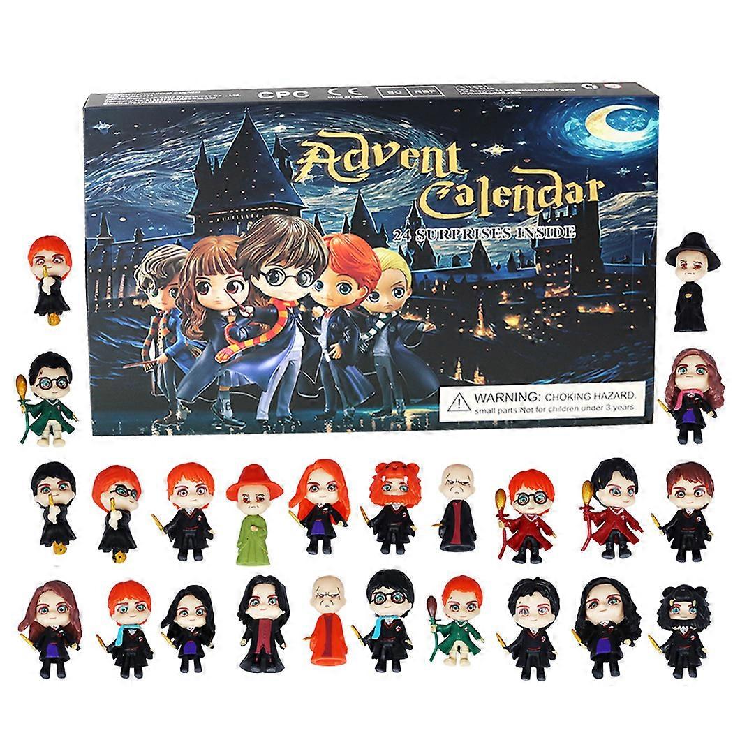 Christmas 24 Days Digital Countdown Blind Box Toys Harrys Potter Set Gift Advent Calendar Surprise Box Model Toys Action Figure