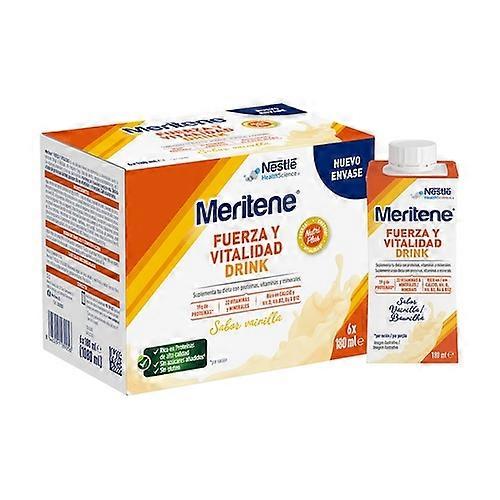 Meritene strength and vitality Drink vanilla 6 units of 180ml (Vanilla)