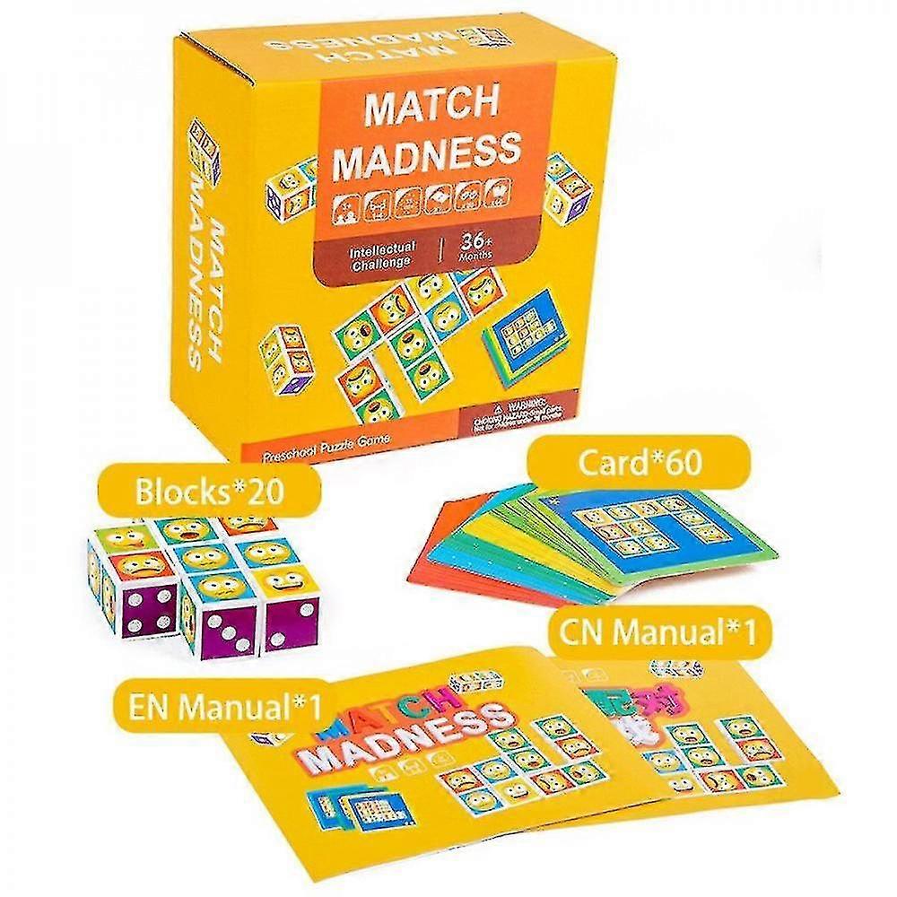 Children's Fun Rocking Jigsaw Puzzle Party Game Logical Thinking Training Variety Interactive Educational Toys-(yellow)