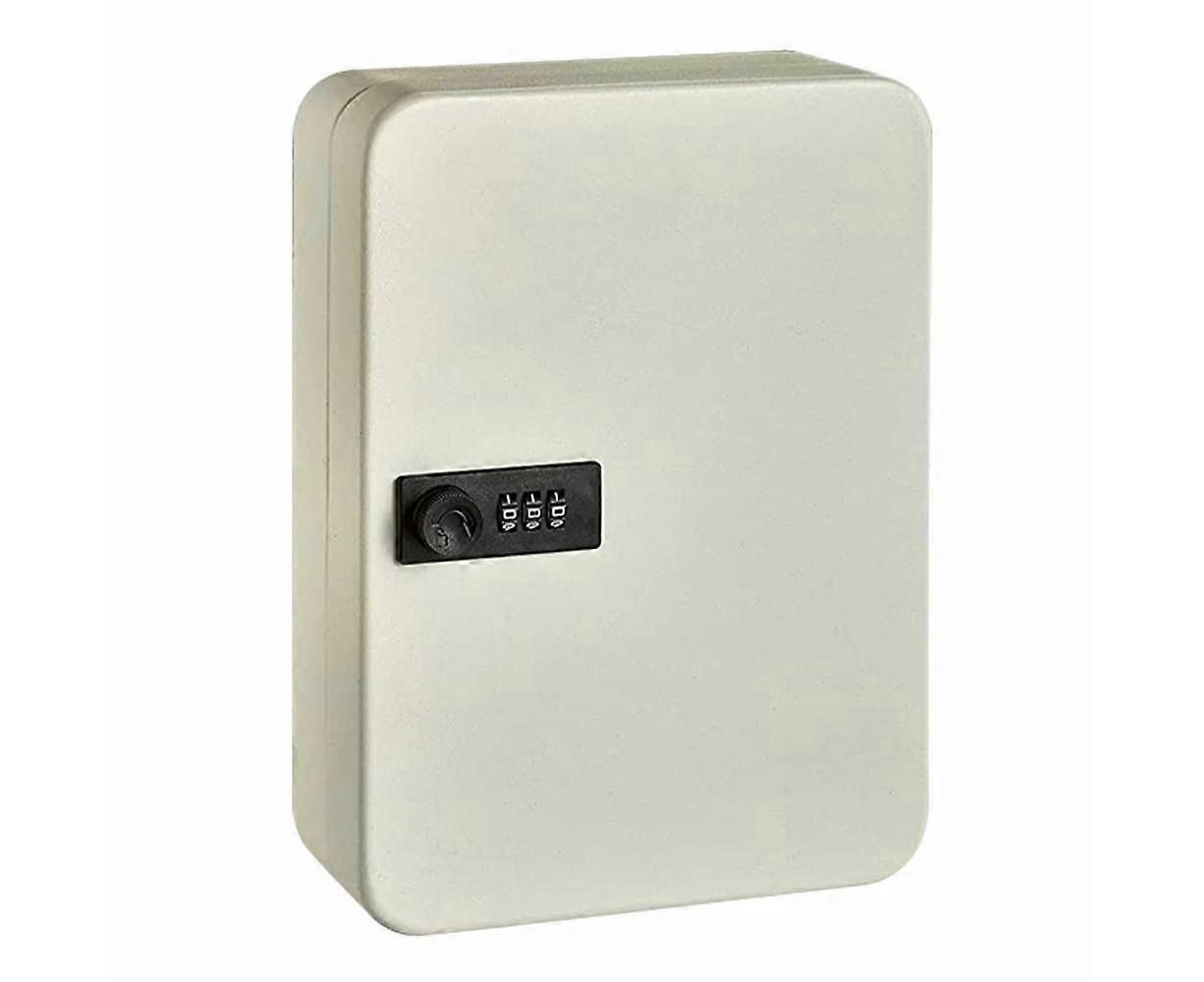 Combination Lock Key Cabinet, Secure Storage Box, Storage Rack, Lock Key Box, Wall Mounted,White  PK