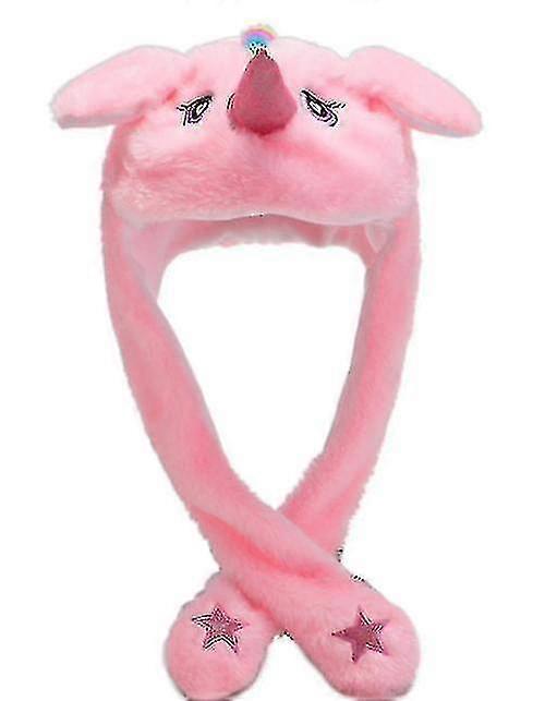 Rabbit Hat Ear Moving Jumping Hat Funny Bunny Plush Hat Cap_a