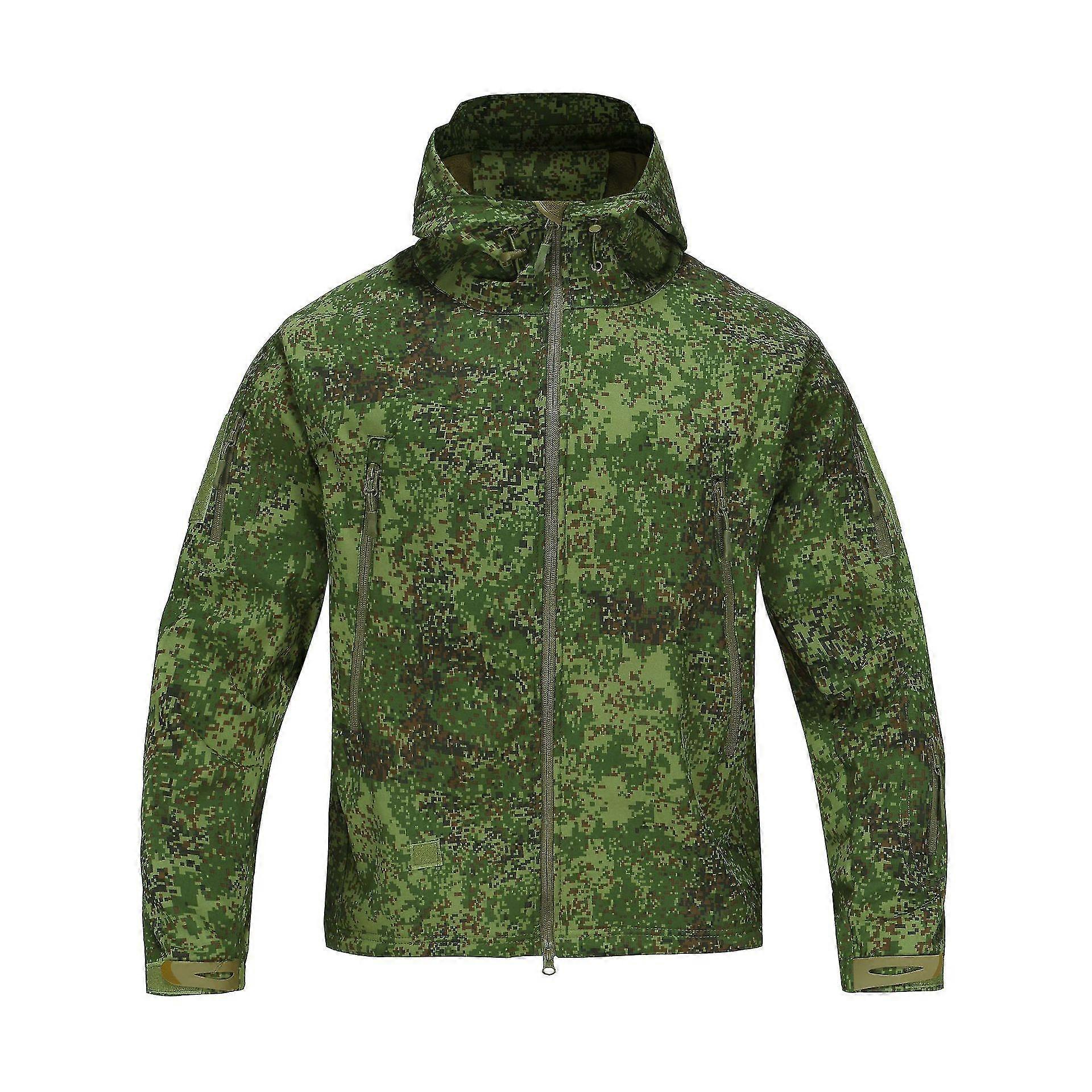 Professional Russian Military Uniform Men's Camouflage Fleece Jacket Army Tactical Airsoft Softshell Winter Coat Multicam Windbreakers