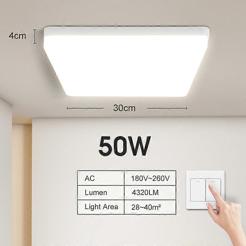 Plafonniers carrés Lustre Plafonnier moderne Neutre / froid / chaud Télécommande Led Plafonnier Led pour Chambre Salon