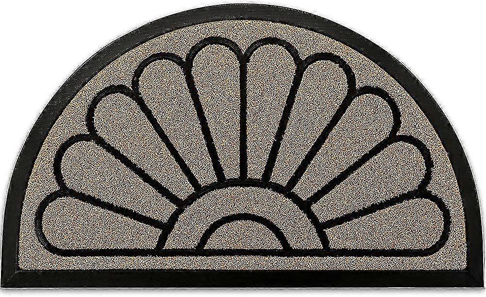 Half-circle Rubber Doormat, Durable Welcome Doormat