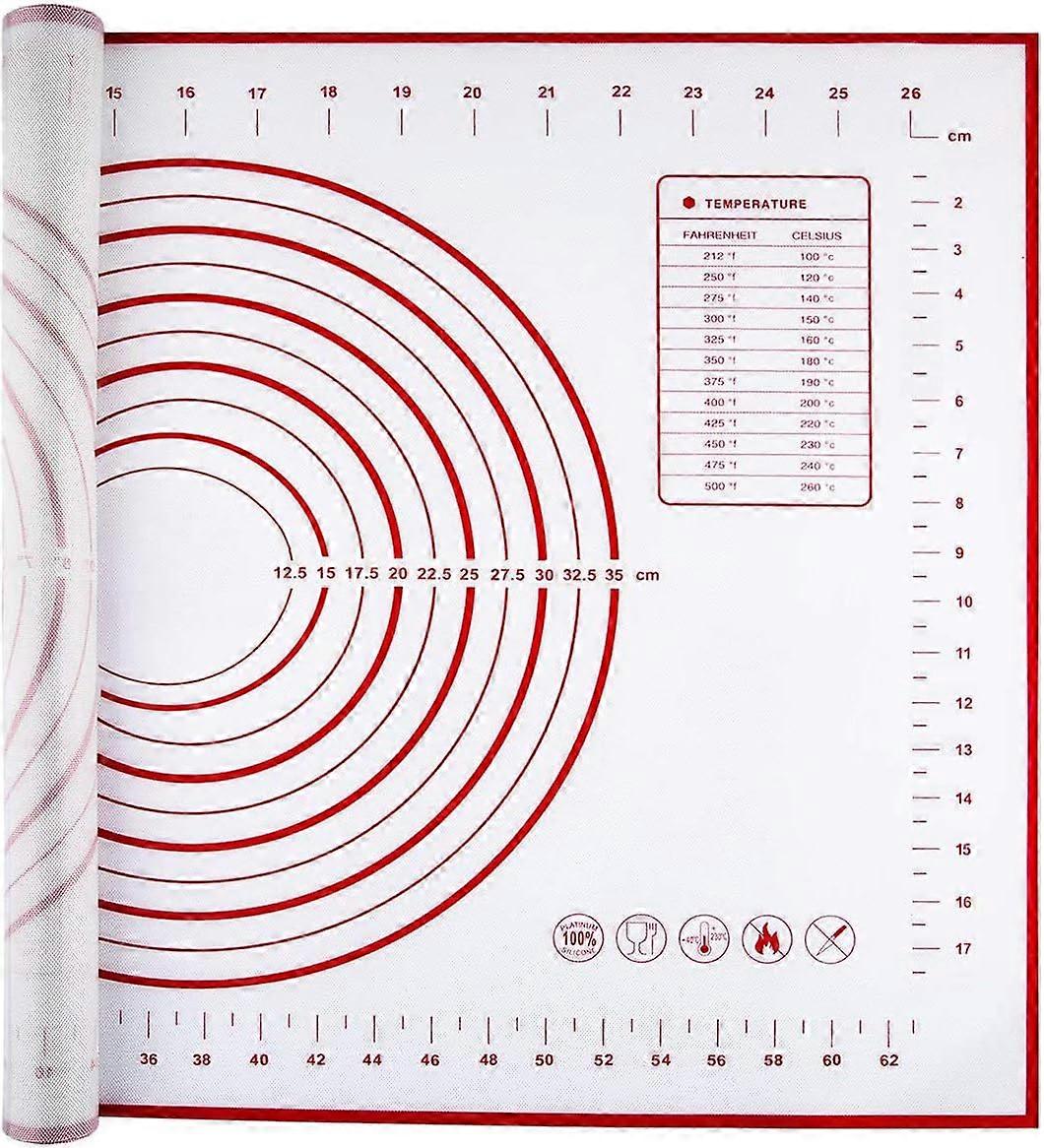 Silicone Baking Mat - Non-Stick, Non-Slip Rolling Mat with Measurement for Baking (70x50cm)