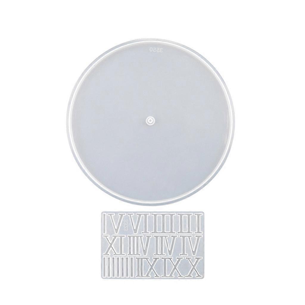 DIY Clock Resin Mold - Round Number Clock Silicone Mold for Wall Hangings