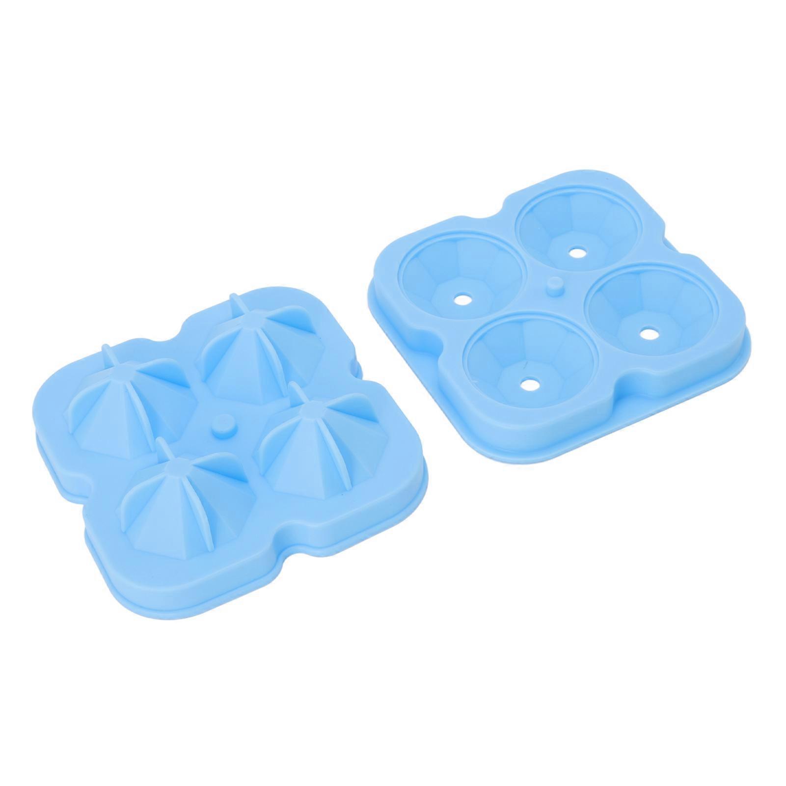 Diamond Shaped Ice Cube Mold 4 Hole Silicone Tray for DIY Chocolate Candy and Cake Molds