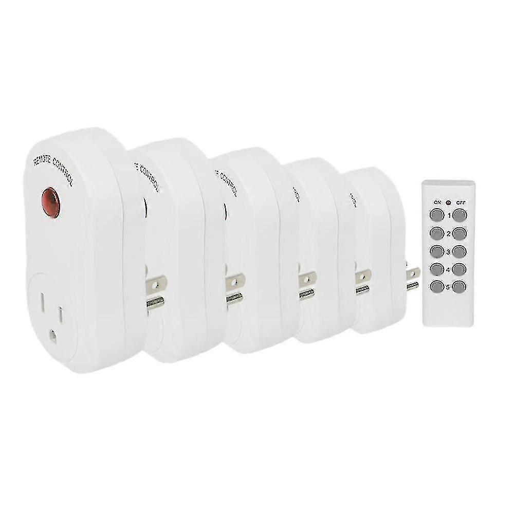 Wireless Remote Control Smart Electrical Outlet Switch One Drag Five Compatible With Lights Fans Small Applianc PXCL