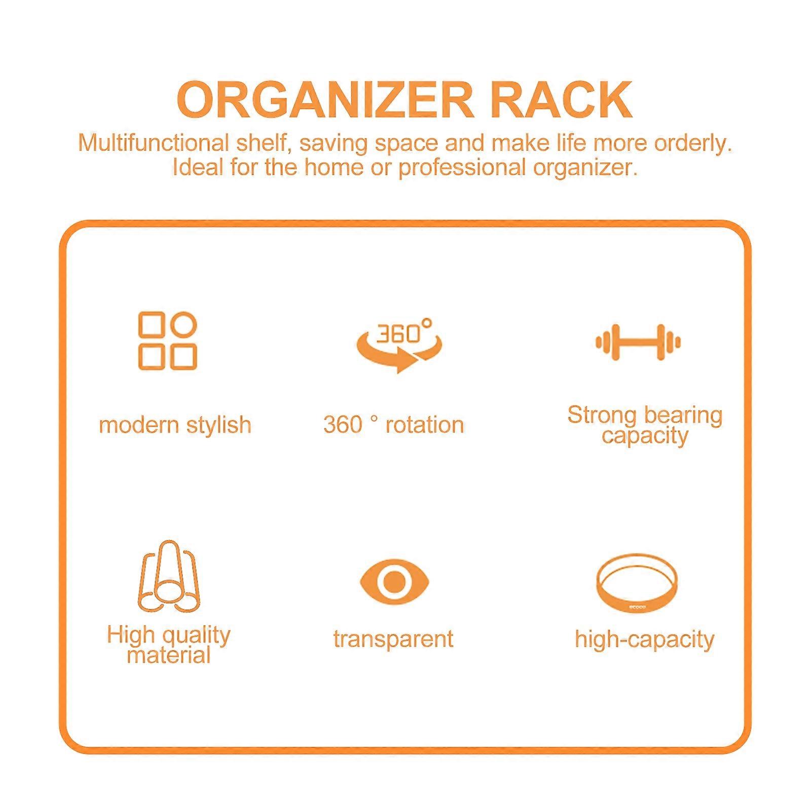 1Pc Rotatable Storage Rack Multifunction Kitchen Sundries Rack (Single-layer)