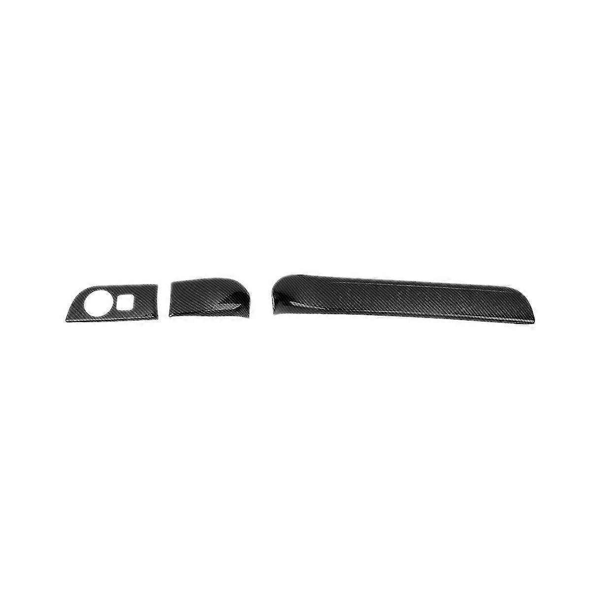 For Durango 2011-2020 Abs Carbon Fiber Dashboard Panel Cover & Headlight Switch Button Panel Trim - 3pcs