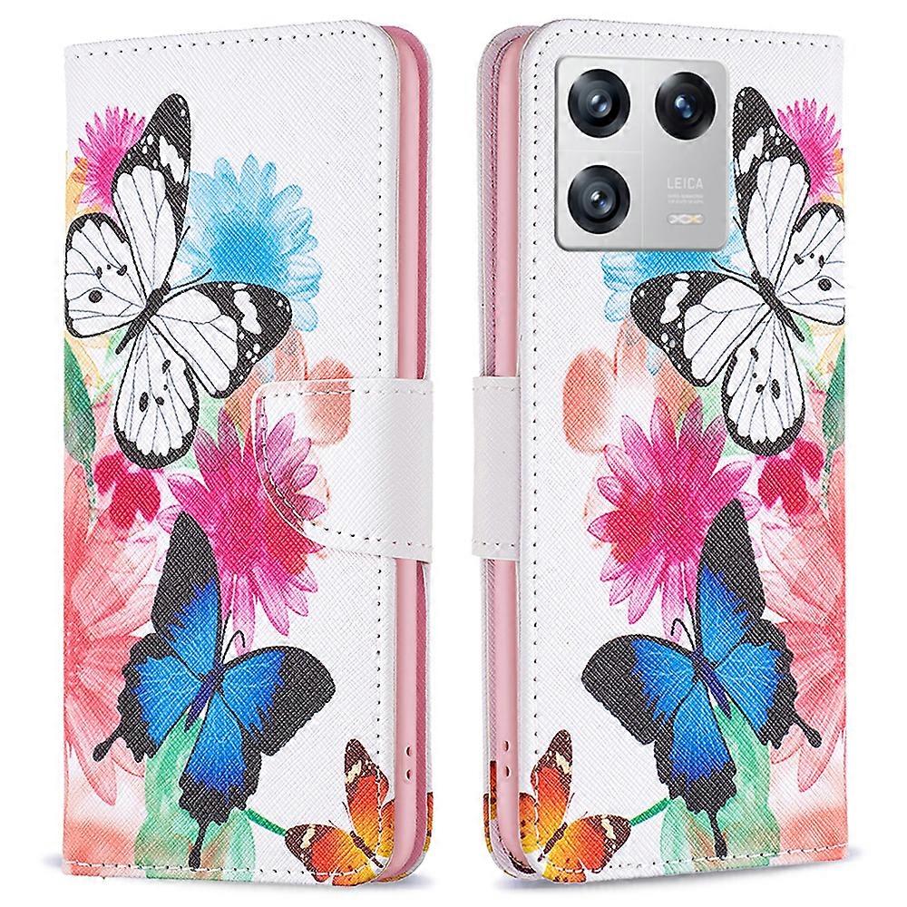 BF Pattern Printing Leather Series-1 for Xiaomi 13 Wallet Folio Phone Cover PU Leather Pattern Imprinted Magnetic Closure Stand Case - Bear