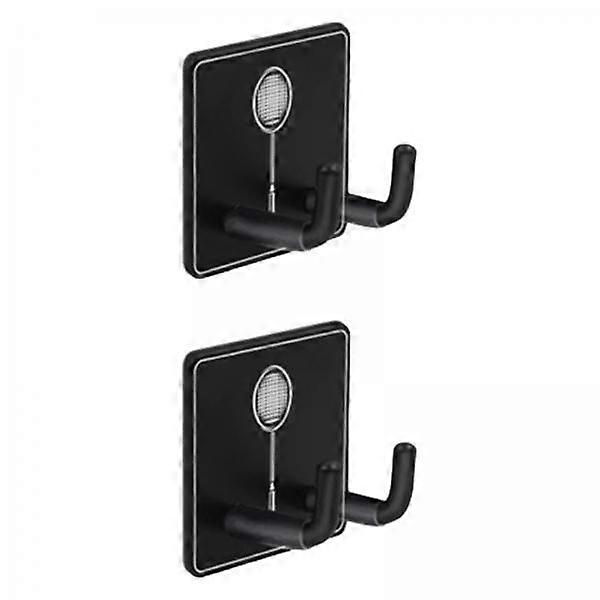3x2 Pieces Badminton Racket Hook Metal Wall Mounted Racket Rack Hanging Hook