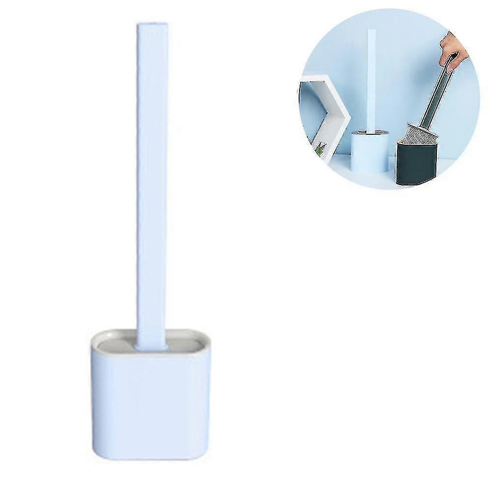 Silicone Flex Toilet Brush With Holder,soft Silicone Bristle