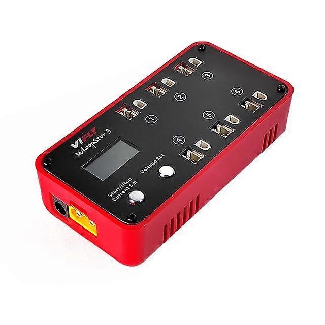 NEW VIFLY WhoopStor 3 V3 6 Ports 1S LIPO LiHV Battery Charger Discharger Storage LCD TYPE-C DC TX60 For FPV Drone BT2.0 PH2.0