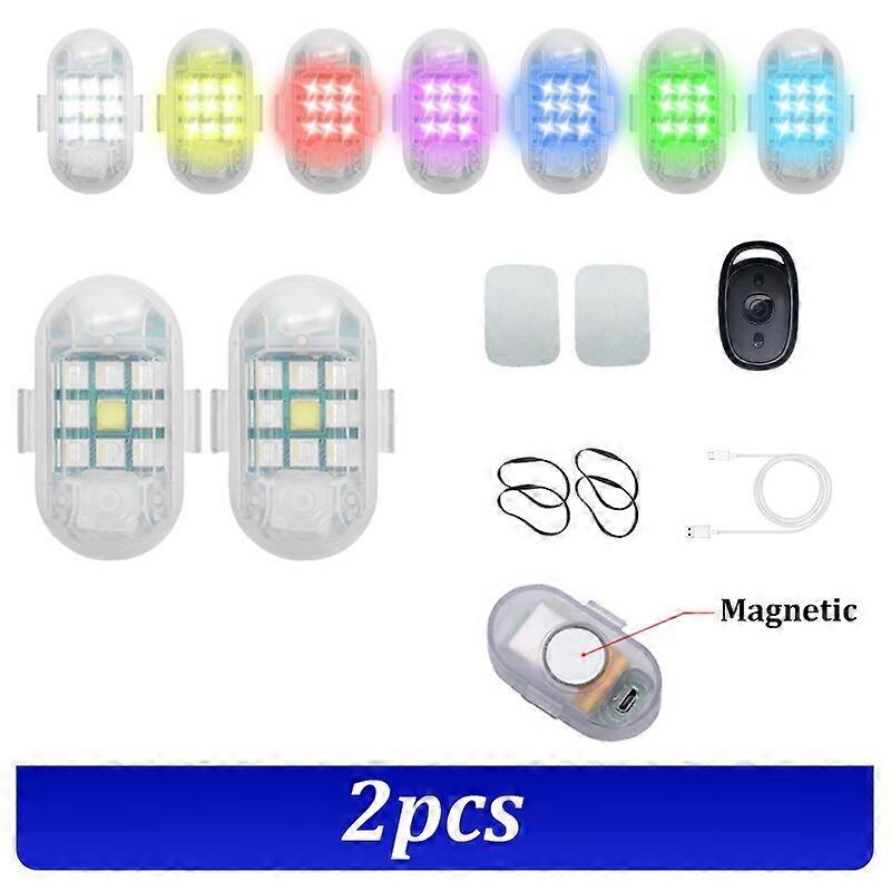 LED Strobe Light Wireless Remote Control for Motorcycle Car Bike Scooter Anti-collision Warning Lamp Flash Indicator Waterproof Motor Vehicle Lighting