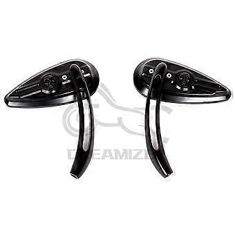 Specchietti Retrovisori Moto Neri Per Harley - M10, Forma Irregolare, Regolazione 360&deg;
