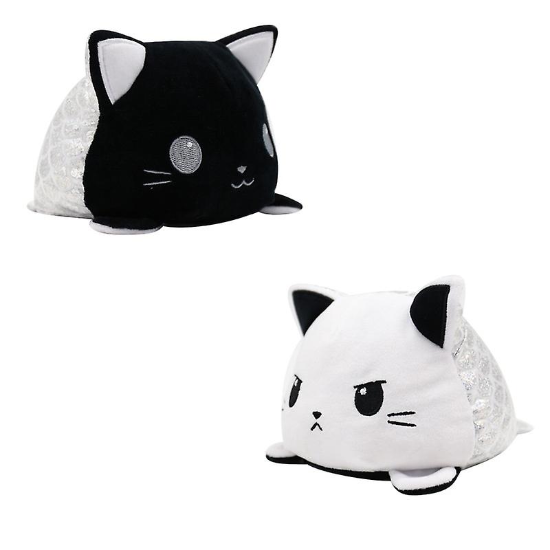 Double Sided White Cat Stuffed Toy