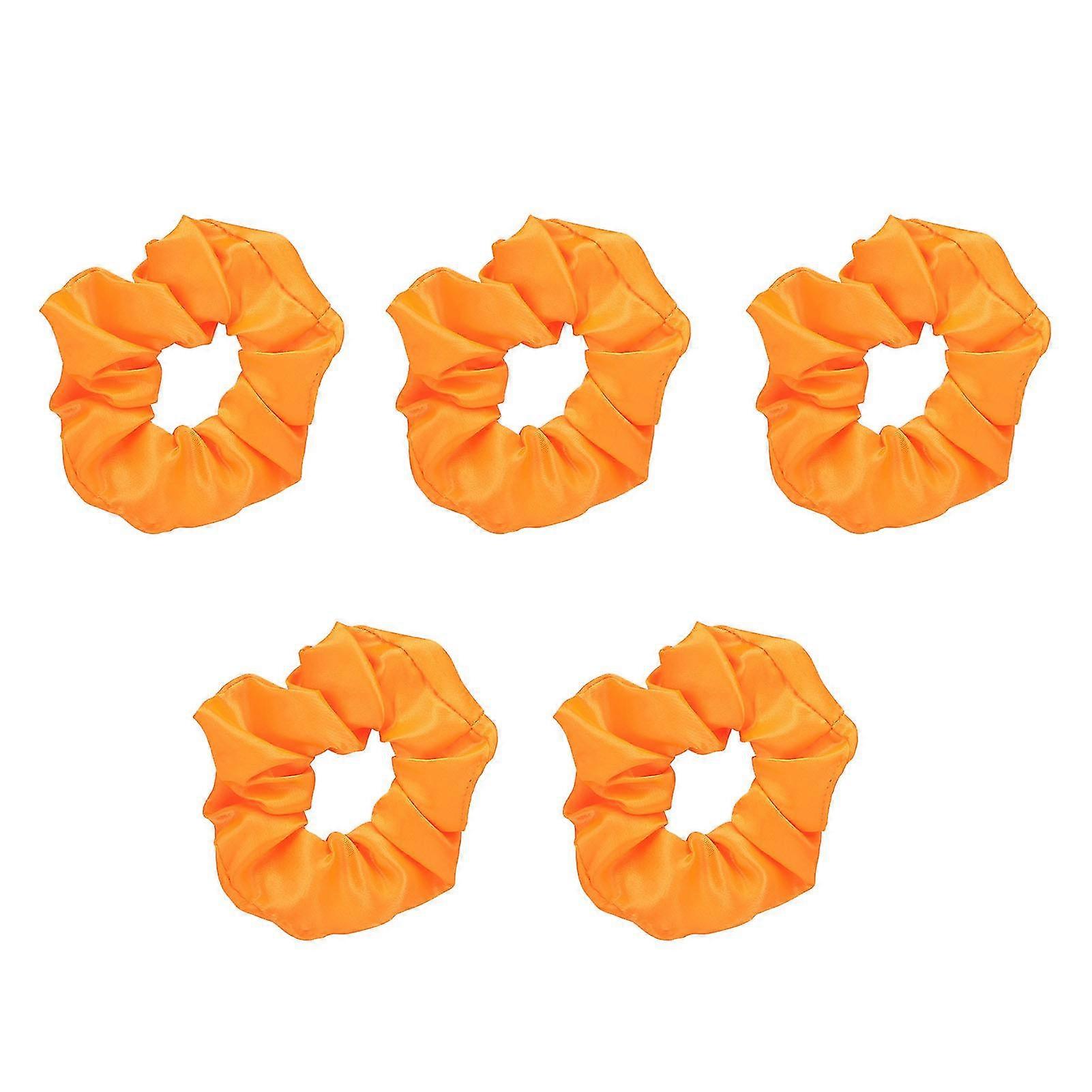5pcs Led Sequined Scrunchies Lighting Glow Portable Elastics Hair Bands Scrunchy For Christmas