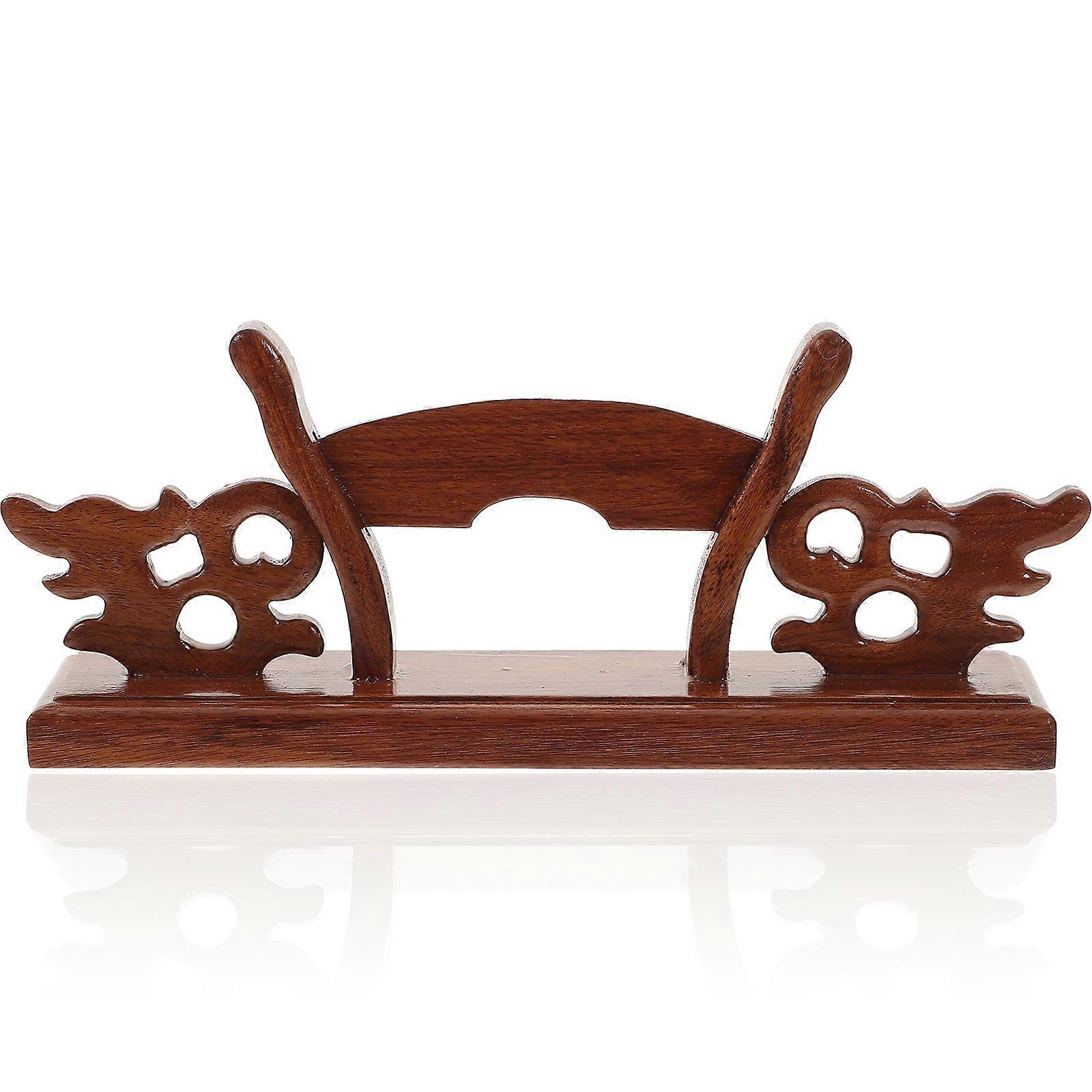 Desktop Folding Fan Storage Rack Elegant Decorative Wooden Fan Holder Hand Fan Display Base