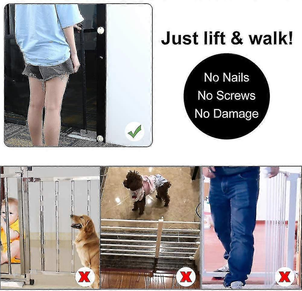 שער חיות מחמד קסם, שער כלב רשת, גדרות כלבים בפנים, שערי גורים ושער כלב קסם למדרגות, מדרגות הבית המספקות מתחם בטוח לחיות מחמד ל- P