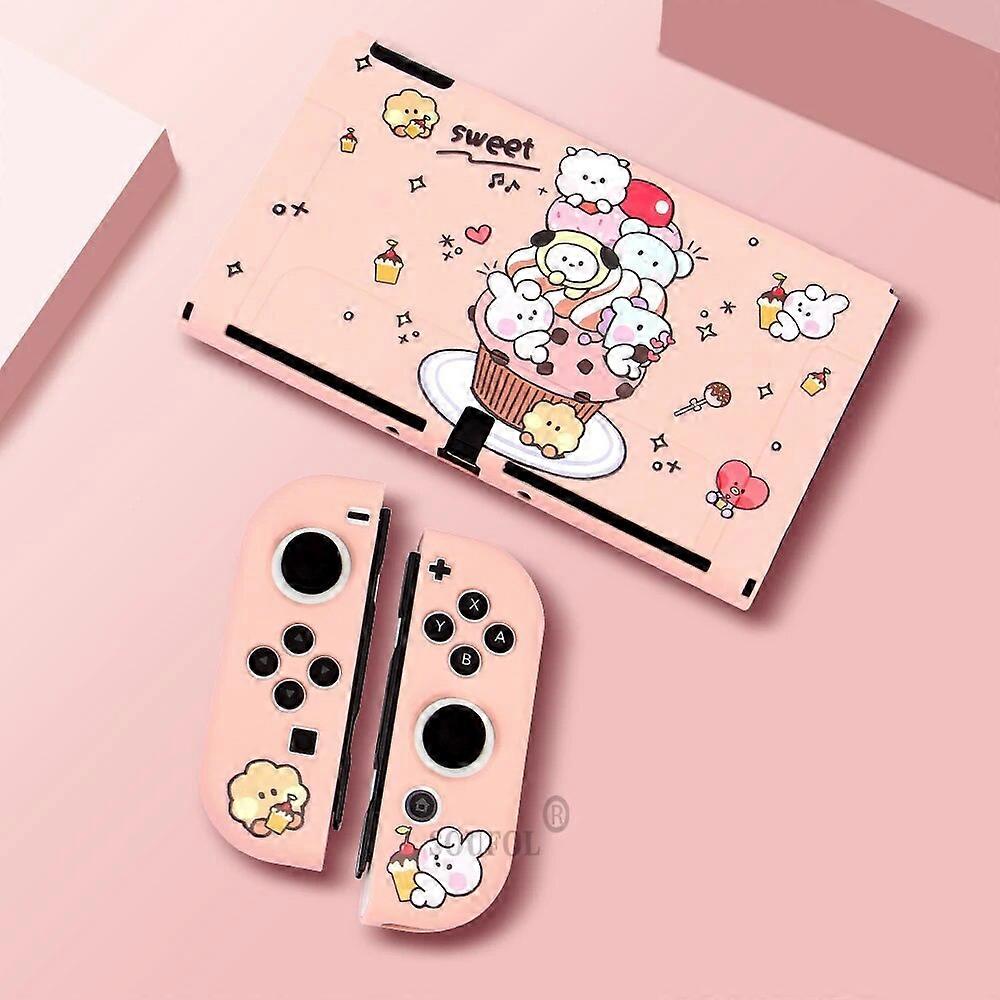 Cute Cartoon TPU Protective Cover Case For Nintendo Switch OLED Full Protective Shell Soft For Switch Oled Accessories