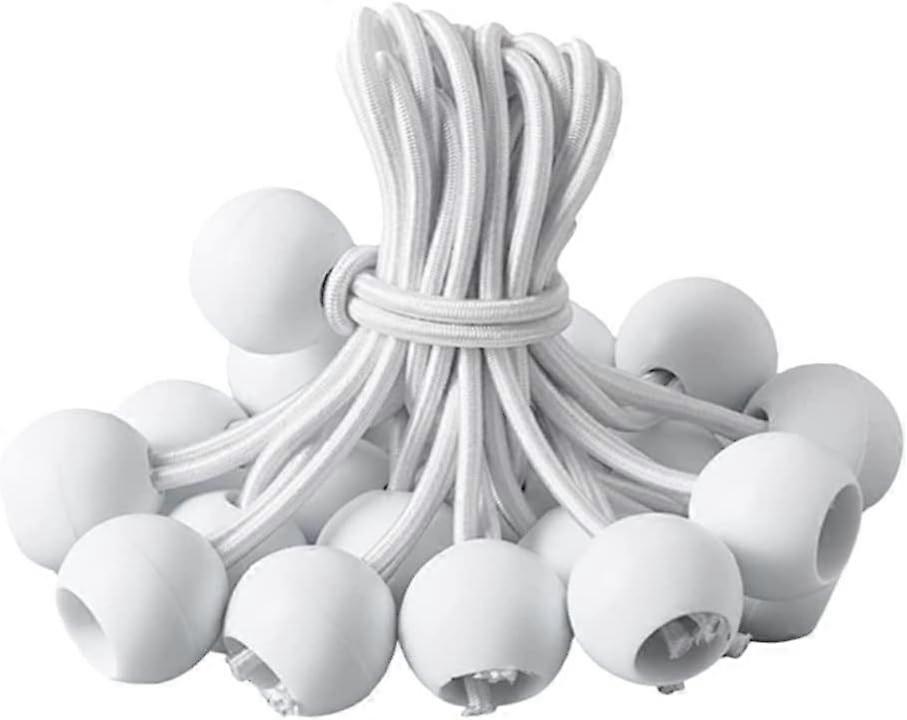 Bungee Cord, Bungee Cord, 40 Pieces Tarp Tensioner for Banner, Tarp, Gazebo, Tent, Curtains Extension Harness, Tarp Support (White-15