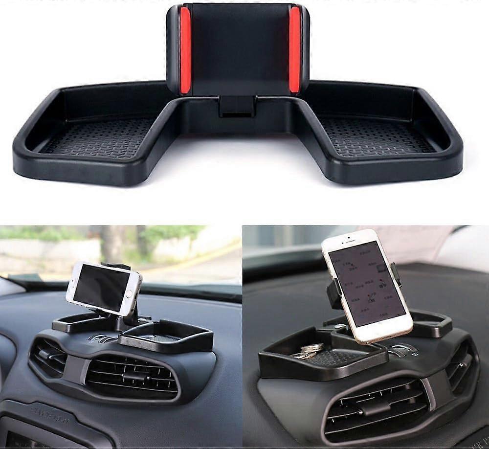 Black holder for mobile phone and GPS - For dashboard