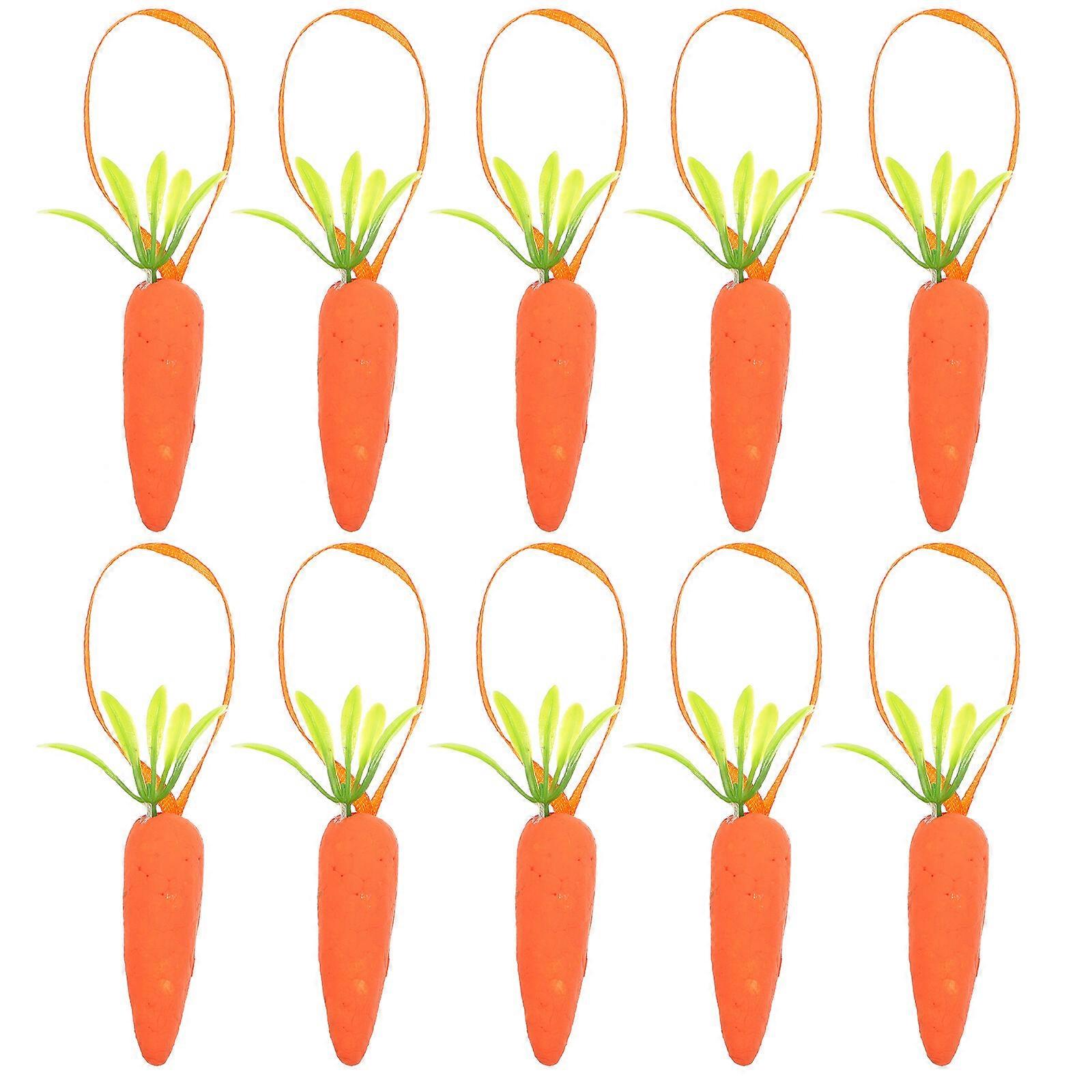 1 Set of Simulation Carrot Pendants Easter Scene Layout Props Hanging Carrot Decor