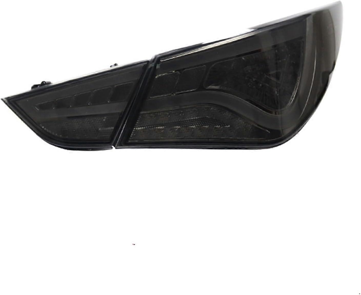 Car LED Tail Light Rear Fog Lamp Brake Light Reverse Light Dynamic Turn Signal Compatible with Hyundai Compatible with Sonata YF 2011-2015 (Color : Ro