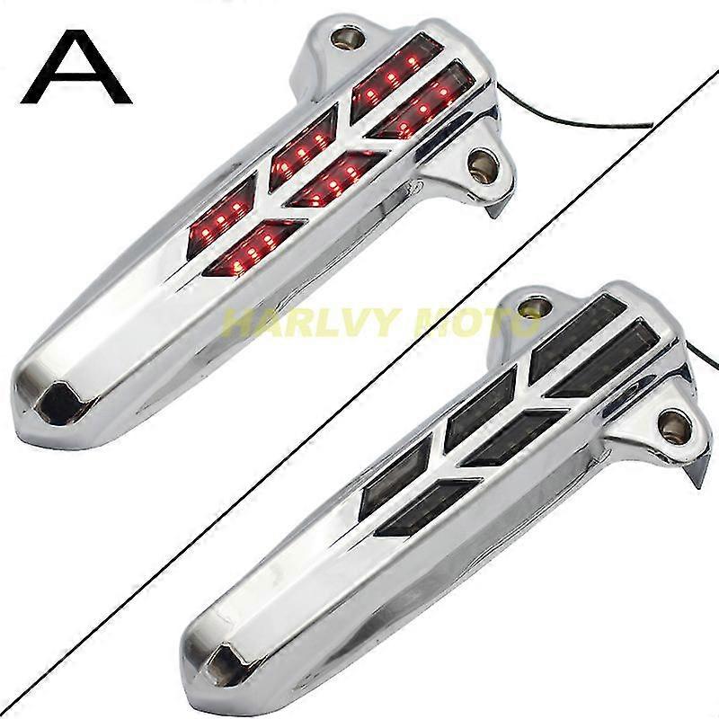 Chrome Led Lighted Forkini Lower Leg Covers For Touring 2014-up