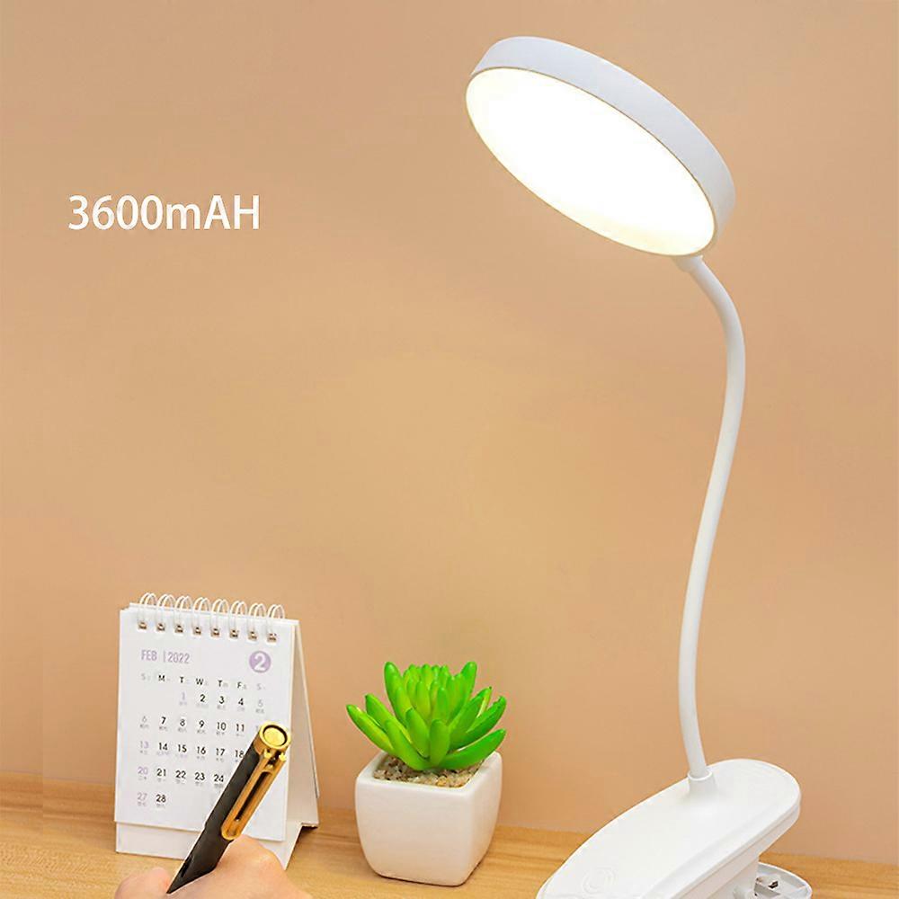 Lampe de bureau LED rechargeable USB avec réinitialisation, 3 modes de gradation, protection oculaire, veilleuse pour le lit, la lecture et le livre, DC 5V