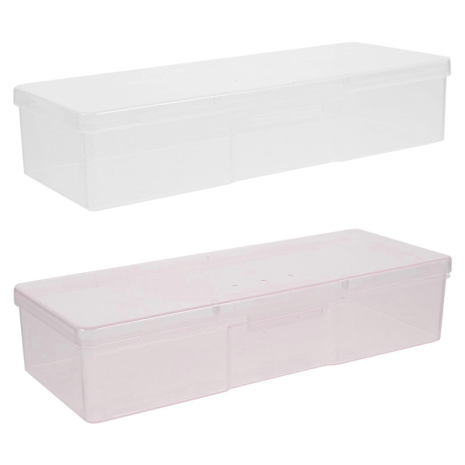 4pcs Manicure Tool Storage Case Nail Art Pens Nail Brush Organizer Box