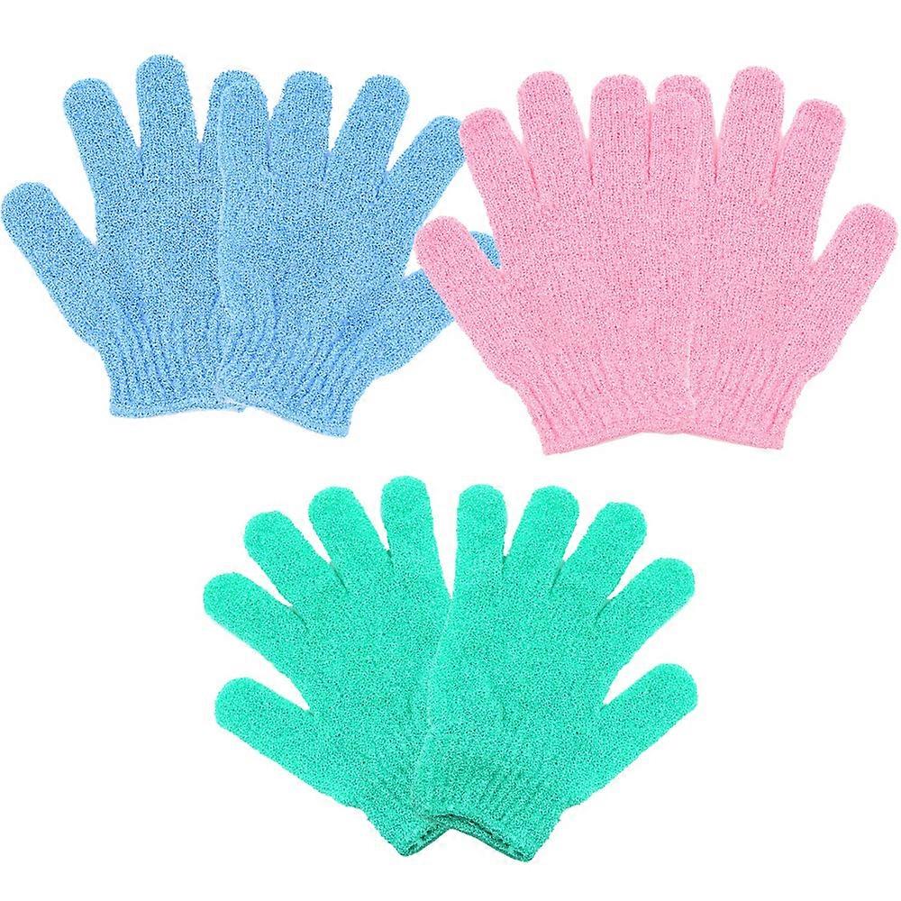 3 Pair Exfoliating Gloves, Exfoliating Body Scrub Exfoliator Glove