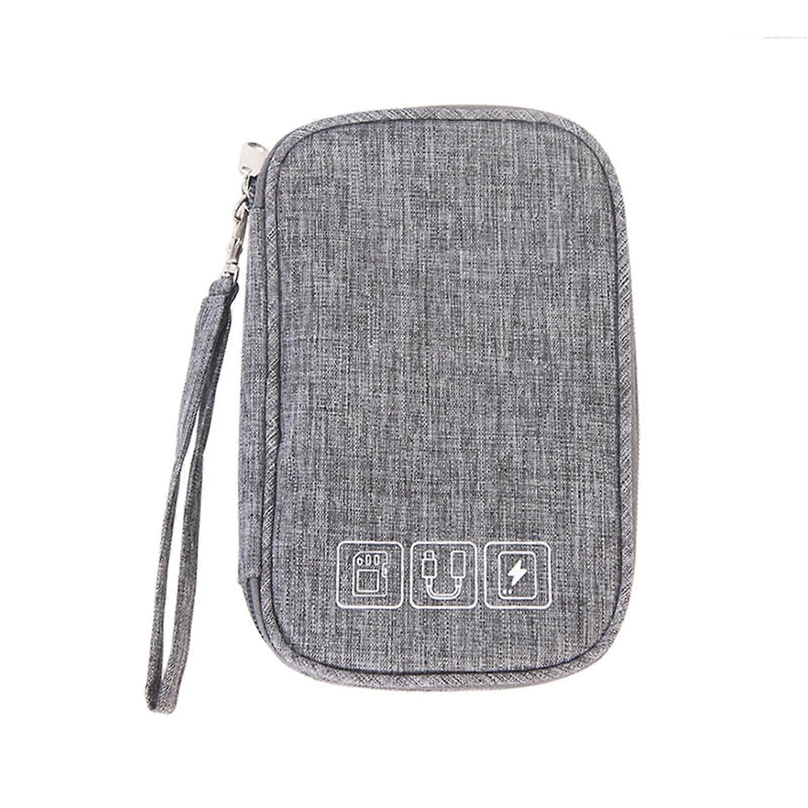 Waterproof Cable Organizer Bag Undeformable Polyester Tech Cord Storage Pouch Electronics Accessories