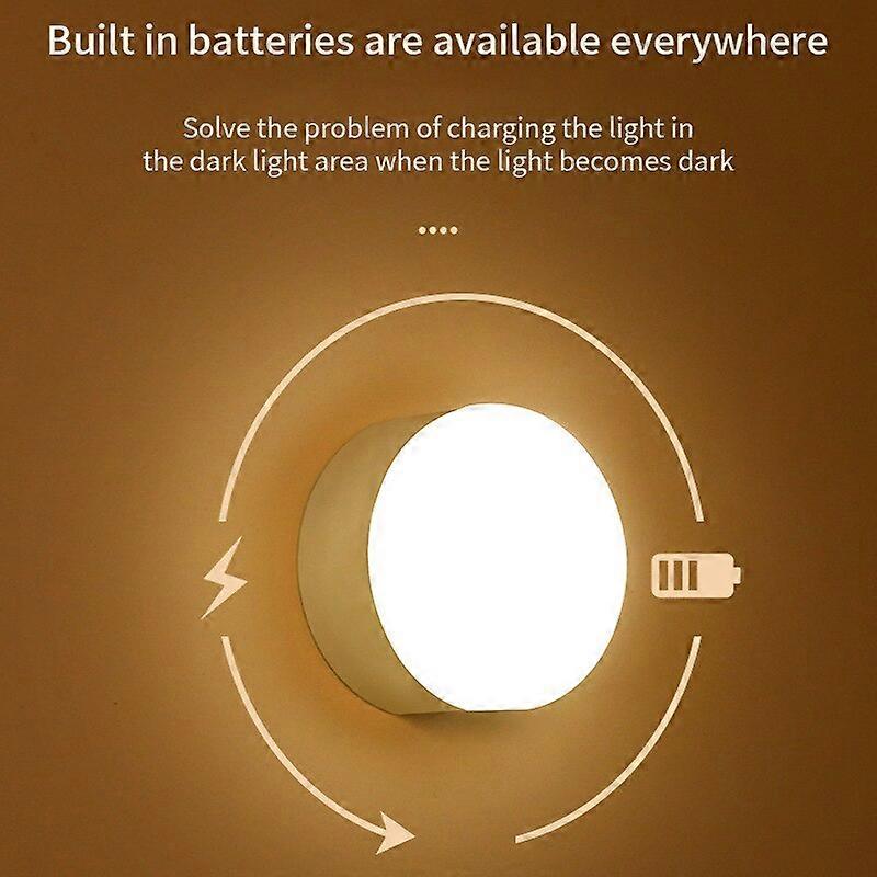 3PCS LED touch sensor night light 3 modes USB charging and plugging dual-purpose wireless adsorption
